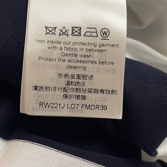 Louis Vuitton striped cotton midi dress w/ signature denim monogram pocket . XL - Picture 8 of 11